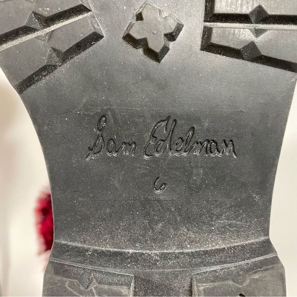 Sam Edelman Women's Bowen Boots Color Black/Raspberry Wine SZ 6 - Picture 11 of 12